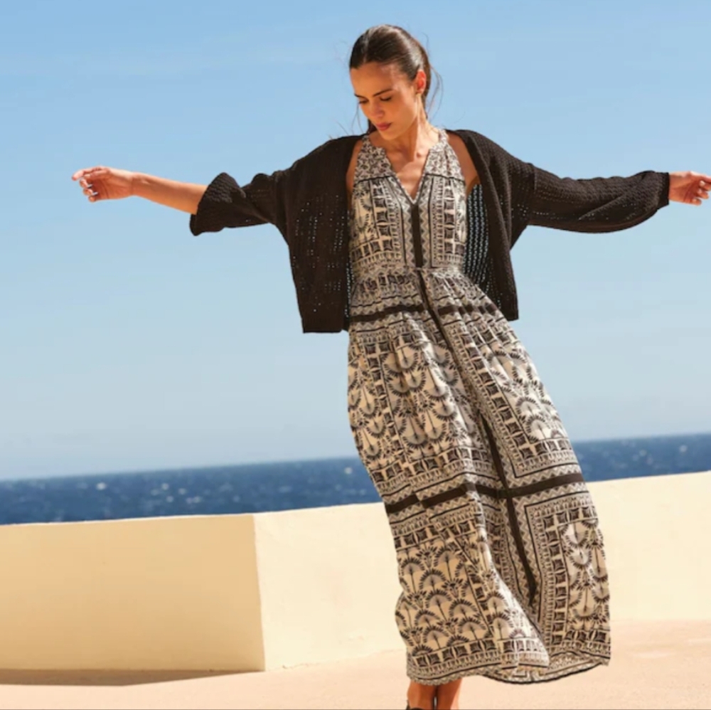 NWT Fat Face Maya Palace Scarf Maxi Dress 8